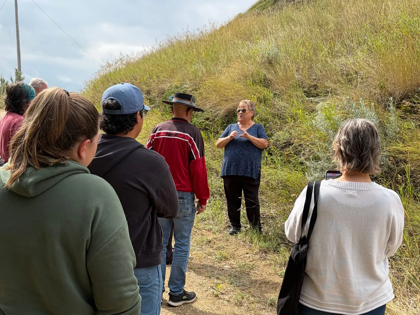 Barb leading a Medicine Plant Walk